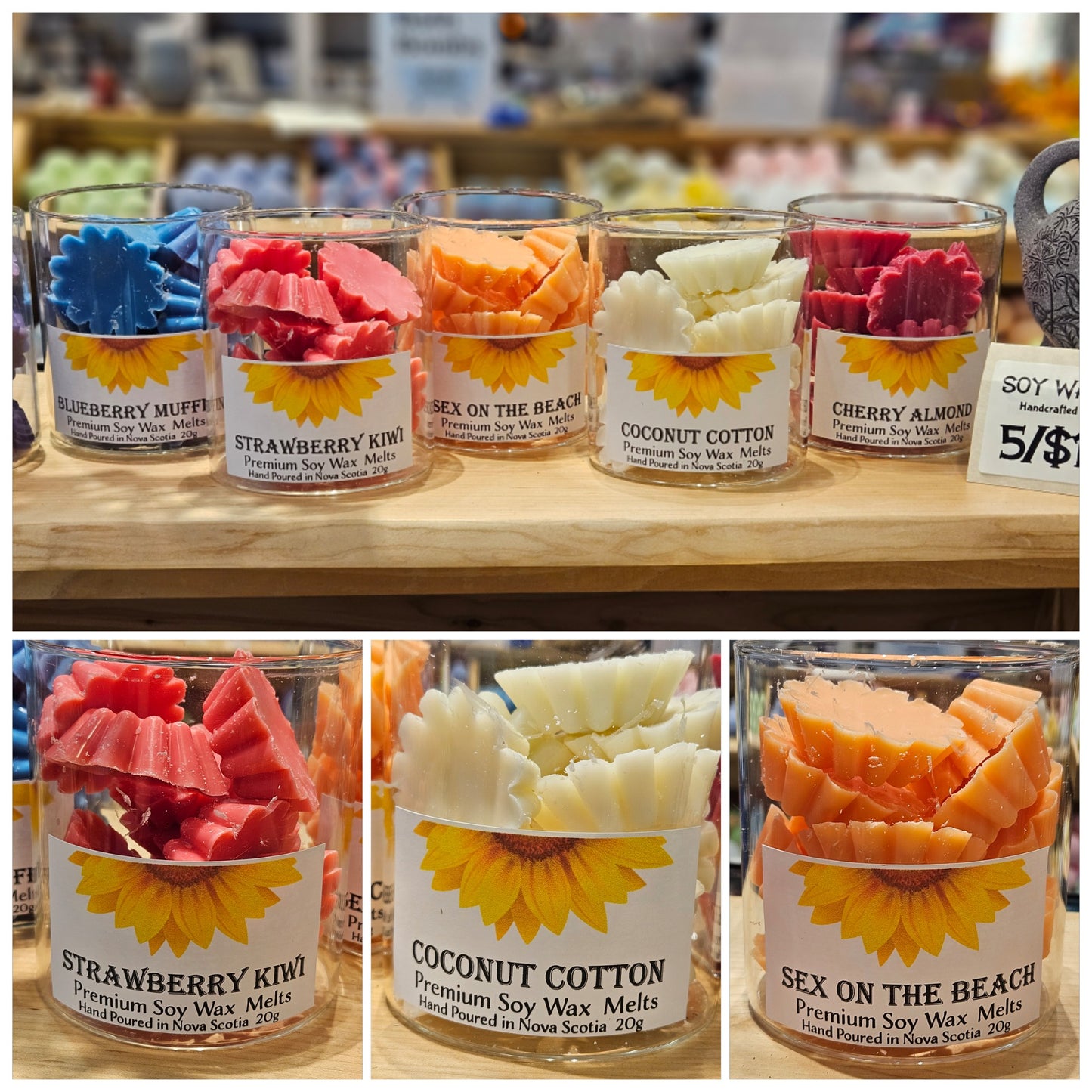 Individual Soy "Tart" wax melts - pack of 5