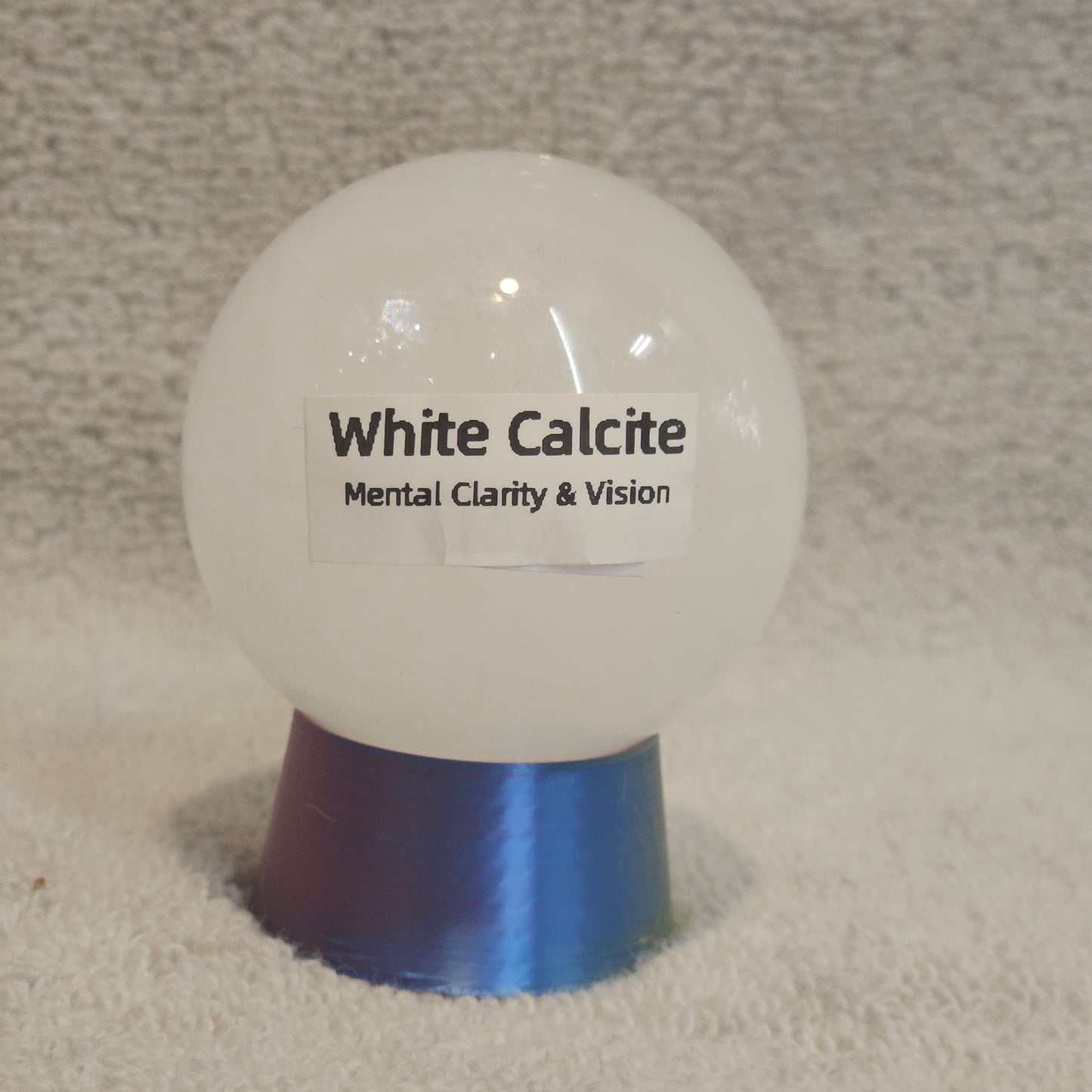 White Calcite Sphere
