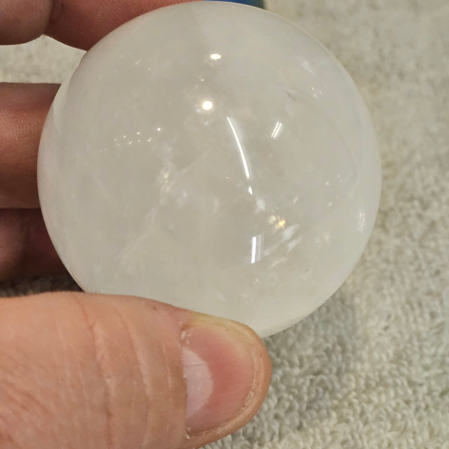 White Calcite Sphere