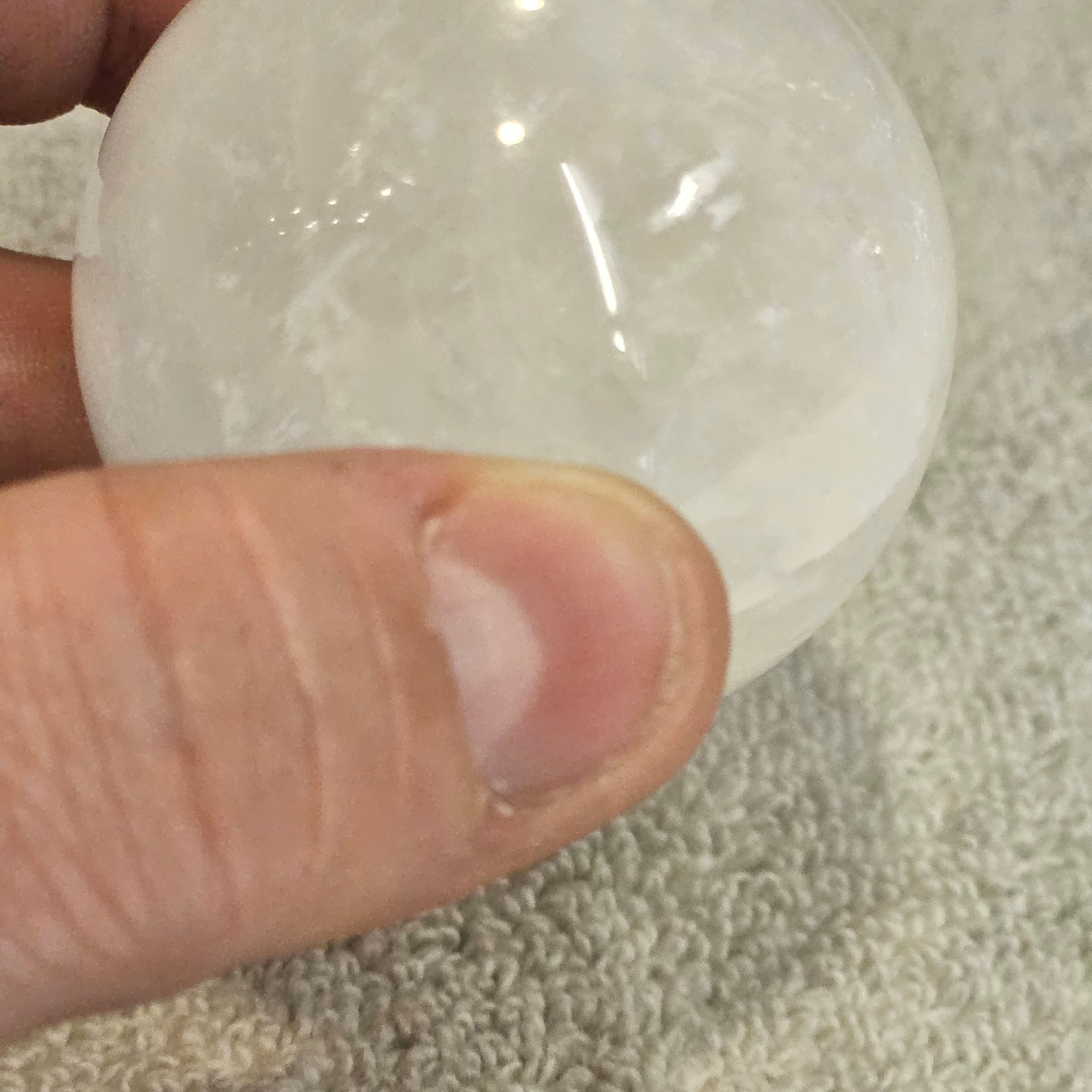 White Calcite Sphere