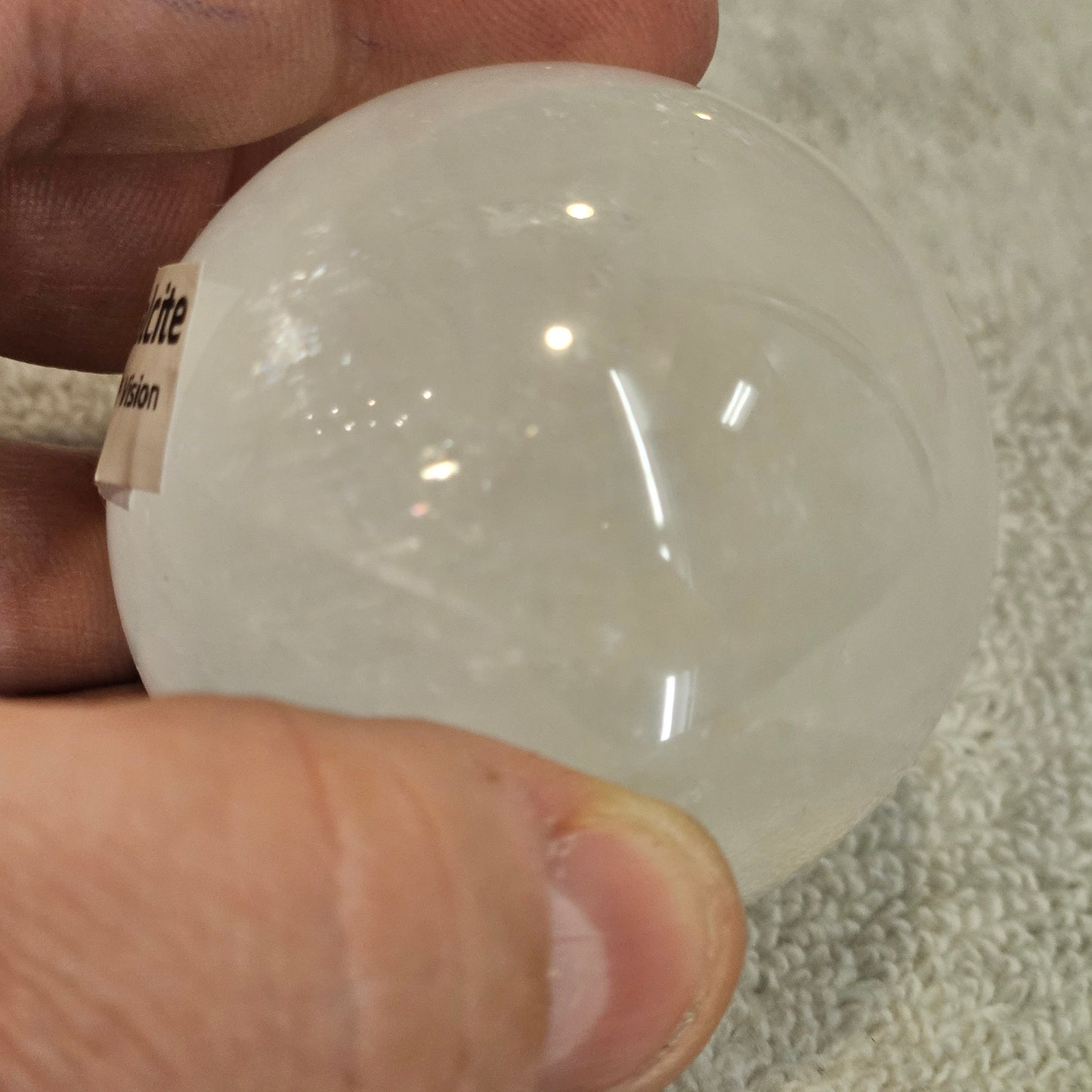 White Calcite Sphere