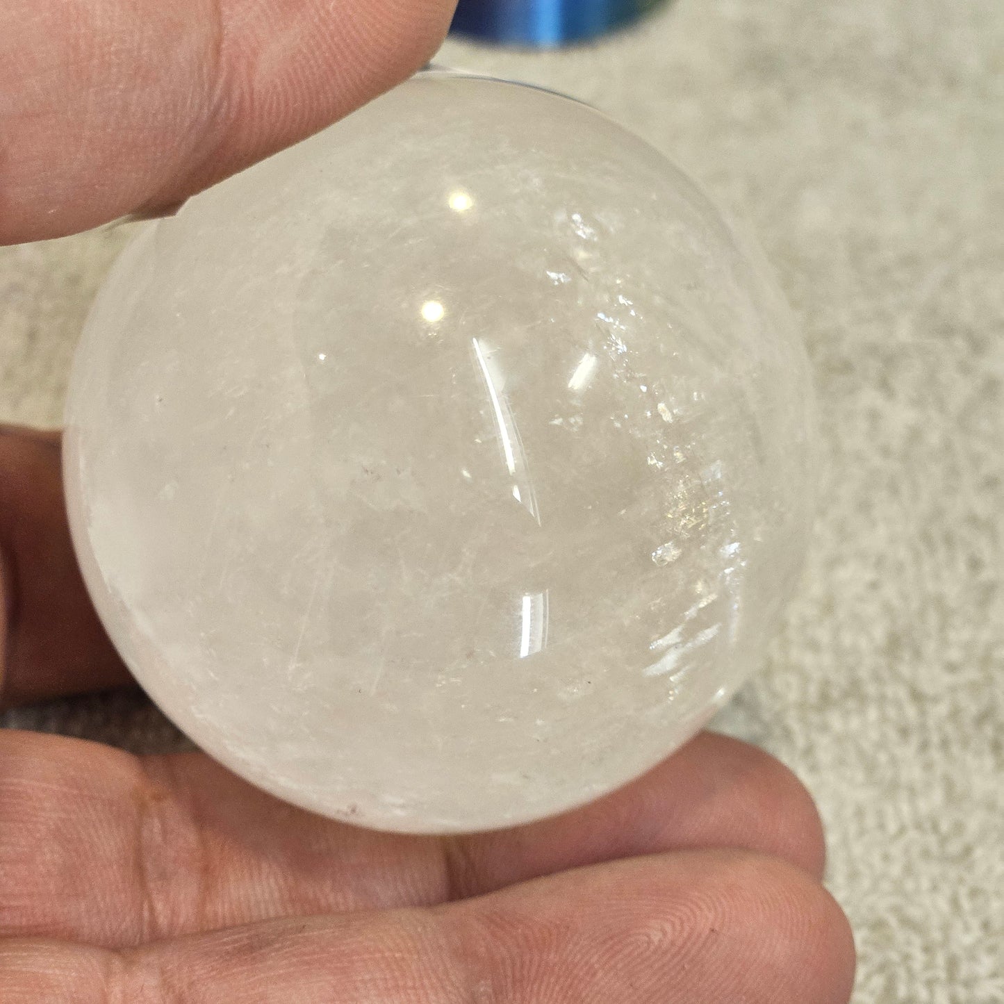 White Calcite Sphere